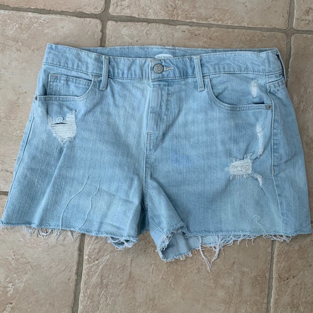OLD NAVY Boyfriend Distressed Cut Off Denim Shorts